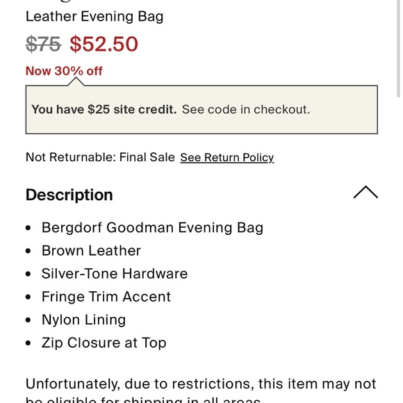 LIKE NEW - Bergdorf Goodman Leather Fringe Evening Clutch Bag - Picture 10 of 10